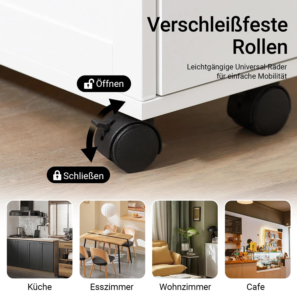 SoBuy Nischenschrank 20 cm mit Rollen – platzsparender Apothekerschrank Küche, schmaler Rollwagen und küchenregal schmal für Küche & Bad, Nischenregal für Enge Räume, 79 × 51 × 20 cm Weiß NSR11-WN