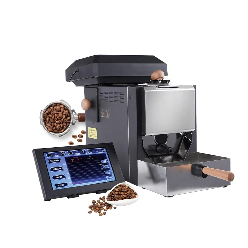 Kleiner Kaffeeröster, Professionelle Version, 200g Kaffeebohnen Röstmaschine, Röstkurven Anpassung, Integriertes Röstsystem, Auch für Artisan