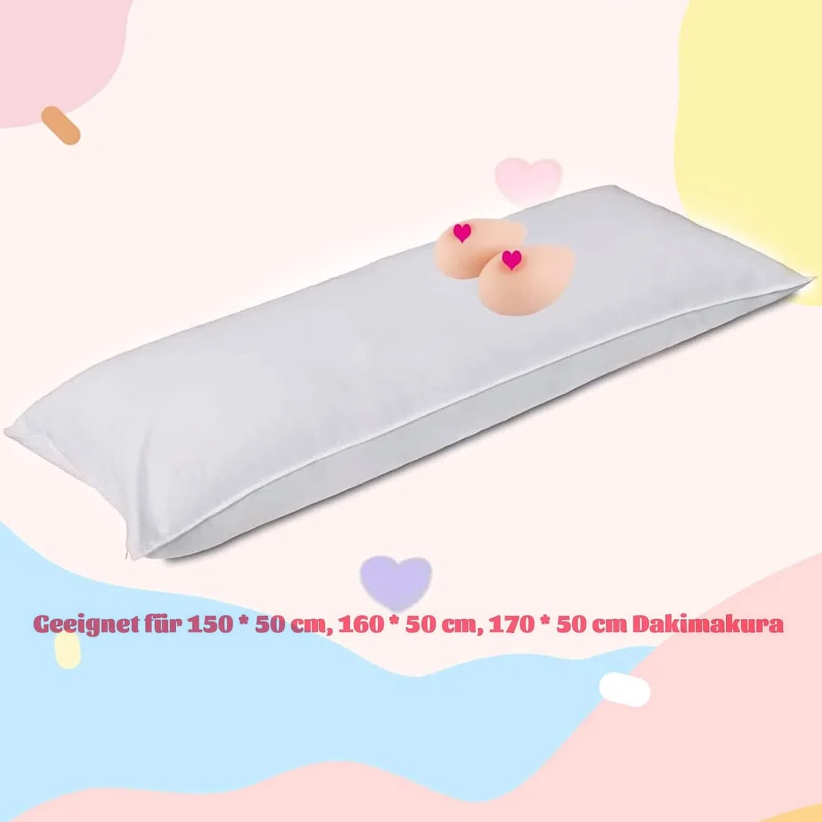 3D Silikon Pads für Anime Dakimakura Covers, passend für Japanisches Umarmungskissen 50x160cm, Machen Sie Ihr Anime Pillowcase Kissen weicher und realistischer