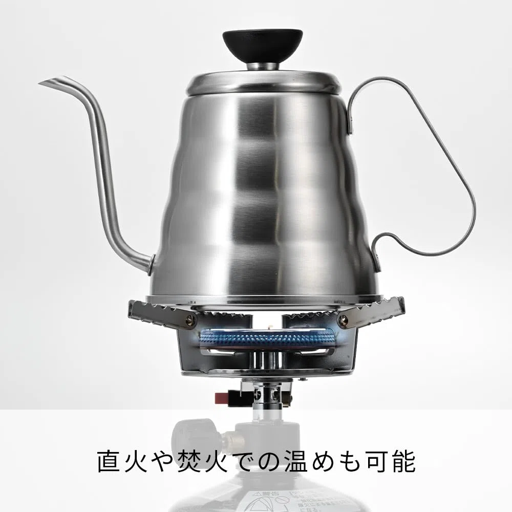Hario Outdoor V60 Buono Metall-Tropfkessel, 700 ml, Silber