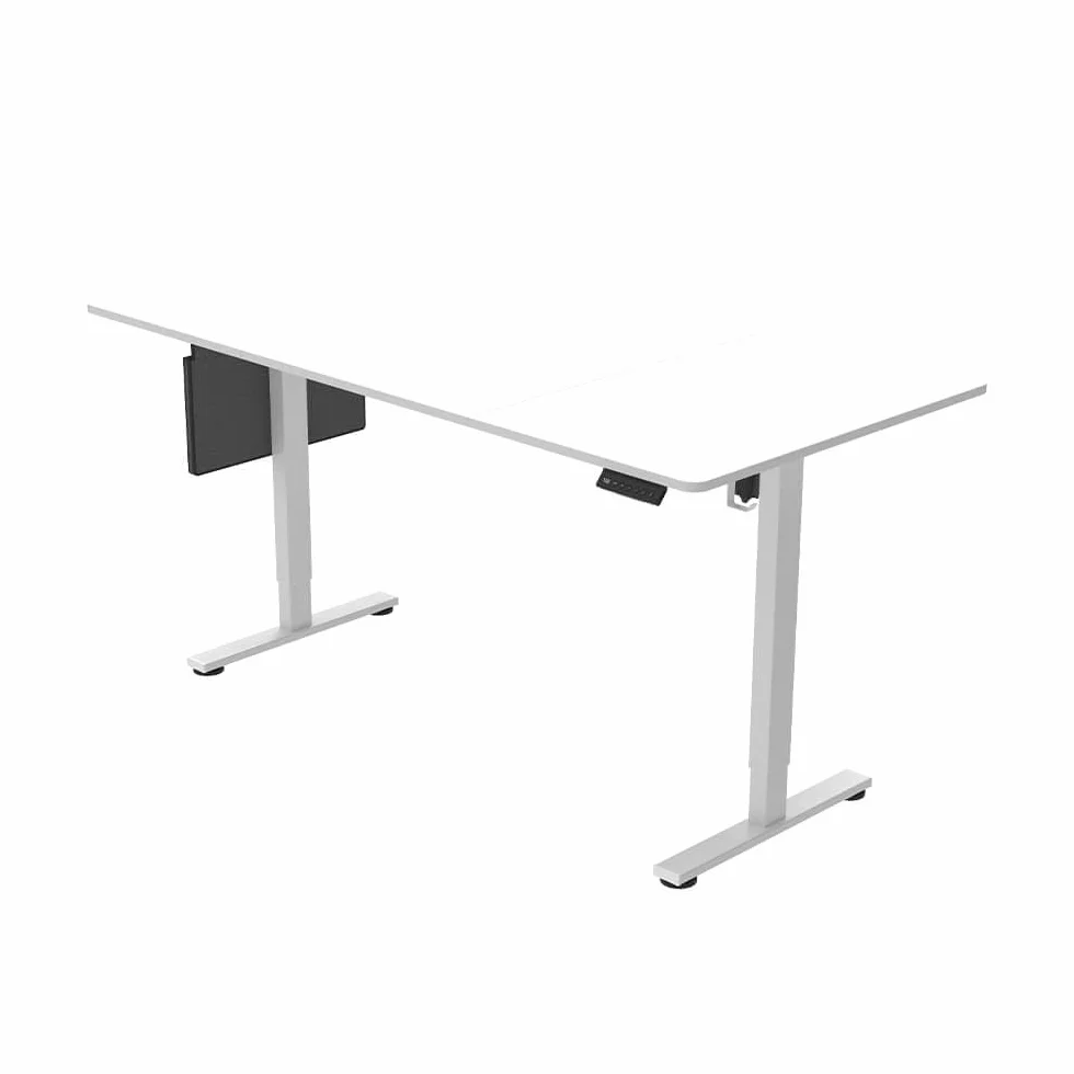 Home Deluxe höhenverstellbarer Schreibtisch I Ergonomisches Design in Weiß, 160 x 60 cm für Homeoffice und Büro