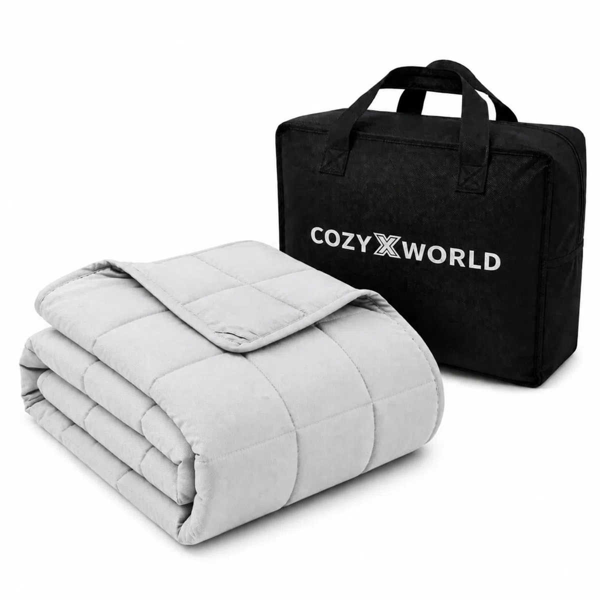 Gewichtsdecke 135x200cm 9kg, Entspannungsdecke 100% Baumwolle Schwere Decke, Weighted Blanket Anti Stress Therapiedecke, Gewichtsdecke Erwachsene zum Besser schlafen, Oeko-Tex Zertifiziert,Hellgrau