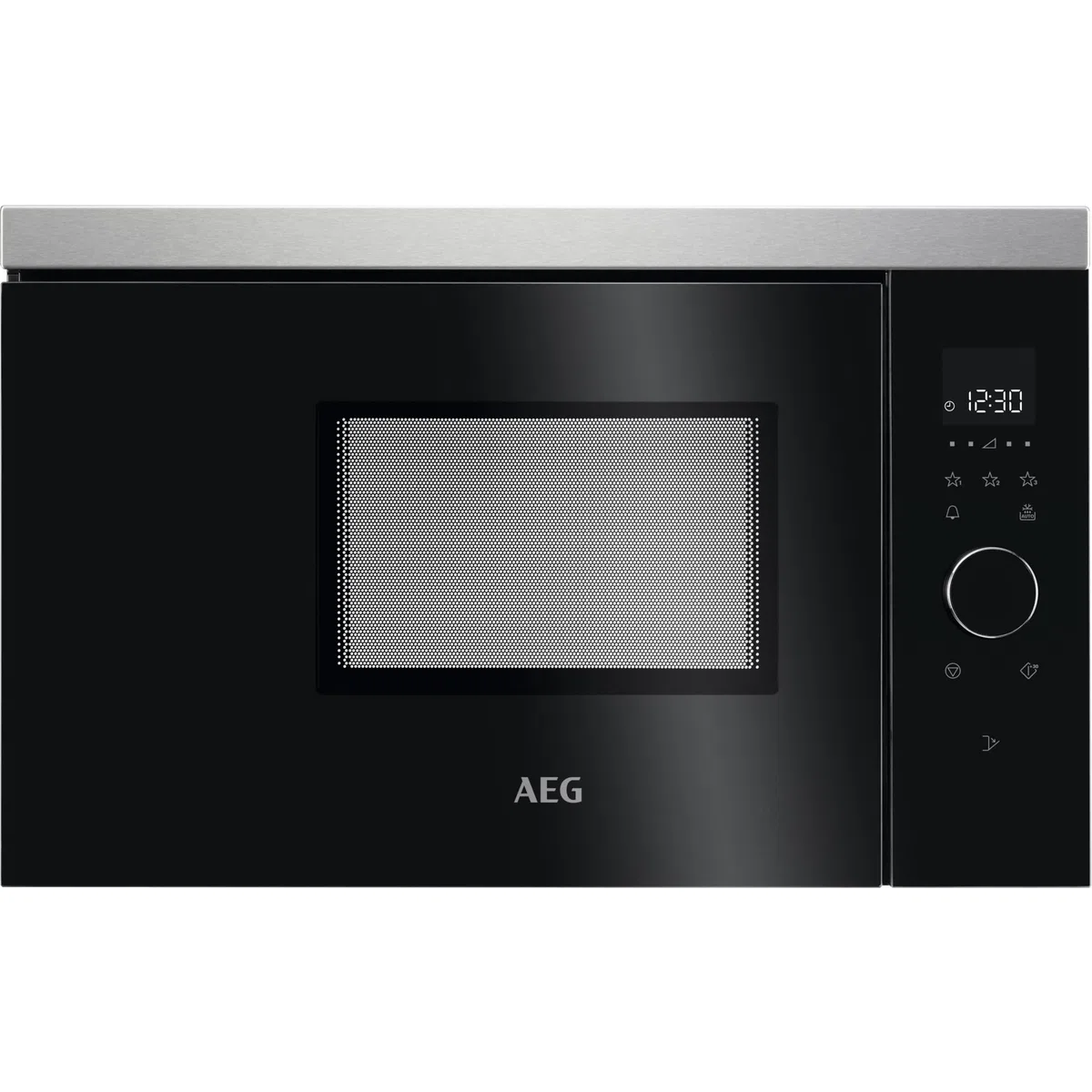 AEG MBB1756SEM Mikrowelle (Einbau)// 59.4 cm/Einbaufähiges Mikrowellengerät/Bedienung über Touch Control/Edelstahl mit Antifingerprint