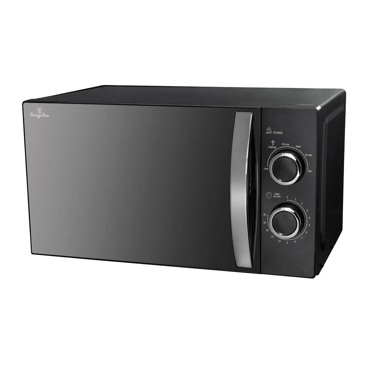 Berlinger Haus Mikrowellenherd 20 l | Black Rose Collection mit 700 W Leistung | 6 Stufen | Edelstahlteile & Borosilikatglas | Innenbeleuchtung & Auftaufunktion
