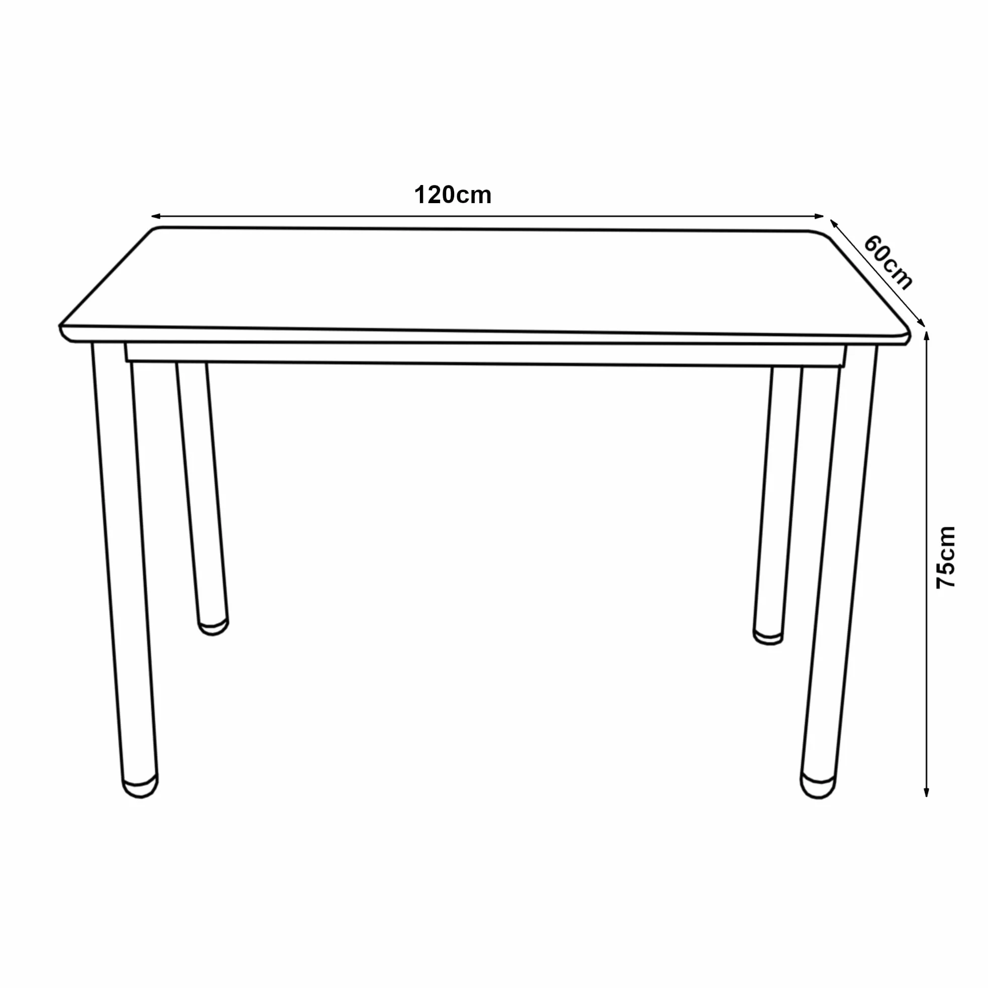 [en.casa] Esstisch Tammela Küchentisch für 4 Personen 120 x 60 cm Esszimmertisch rechteckige Tischplatte Stahlbeine Marmoroptik, schwarz