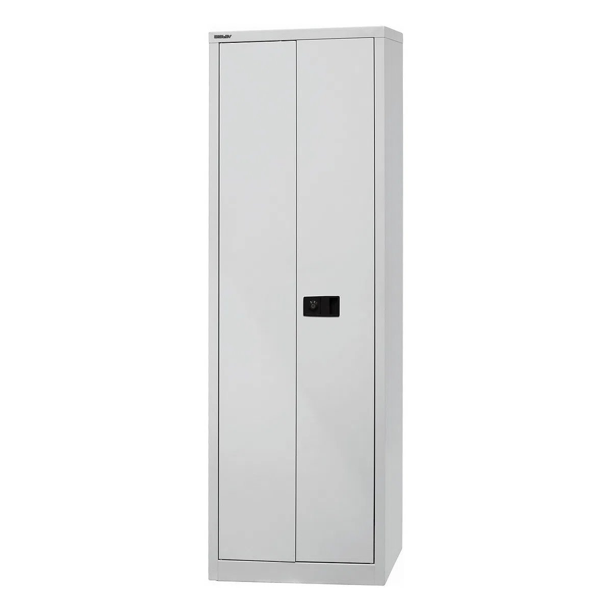 BISLEY Flügeltürenschrank Universal, 4 Fachböden, 5 OH, B 600 mm, Metall, 645 Lichtgrau, 40 x 60 x 195 cm