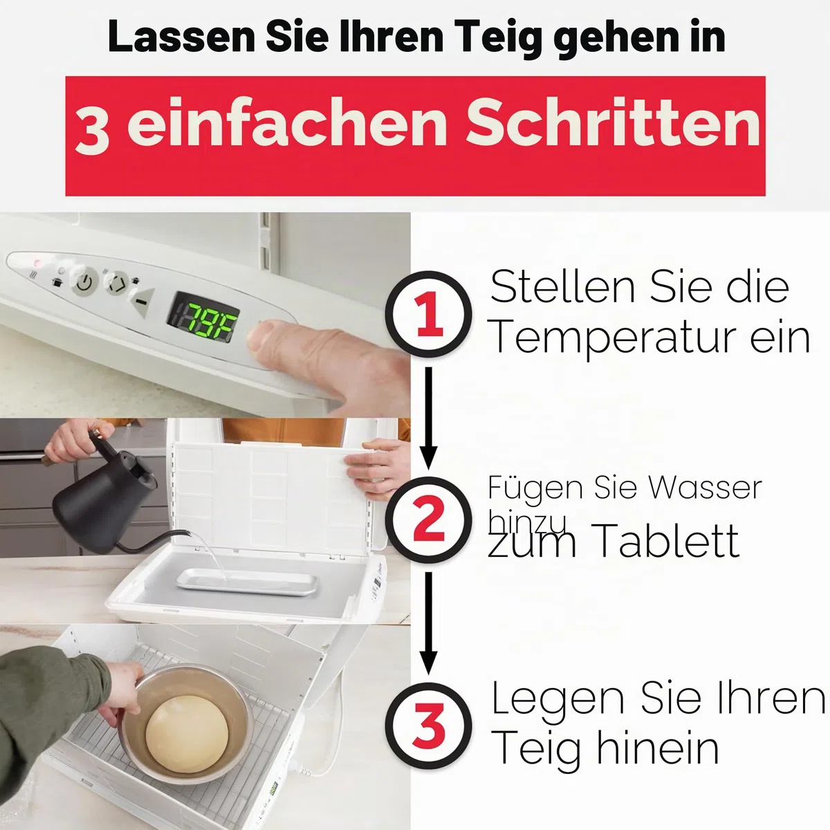 Brod and Taylor Regal-Set, Edelstahl Proofer and Slow Cooker weiß