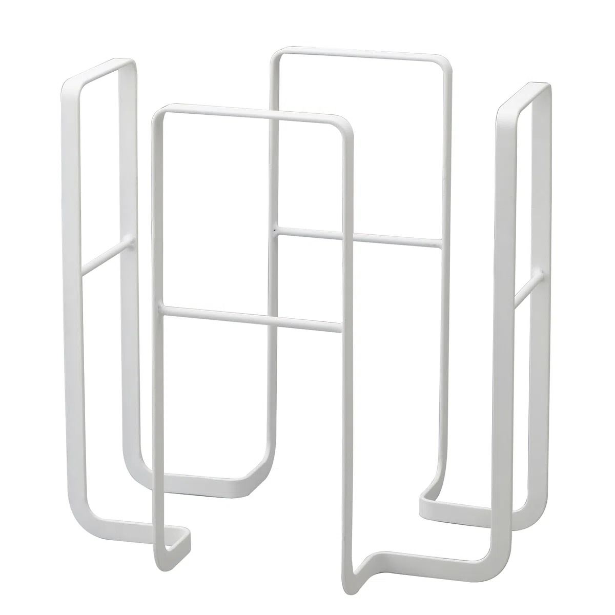YAMAZAKI 6471 TOWER News Paper Rack, white, Steel, 35 x 28 x 35 cm