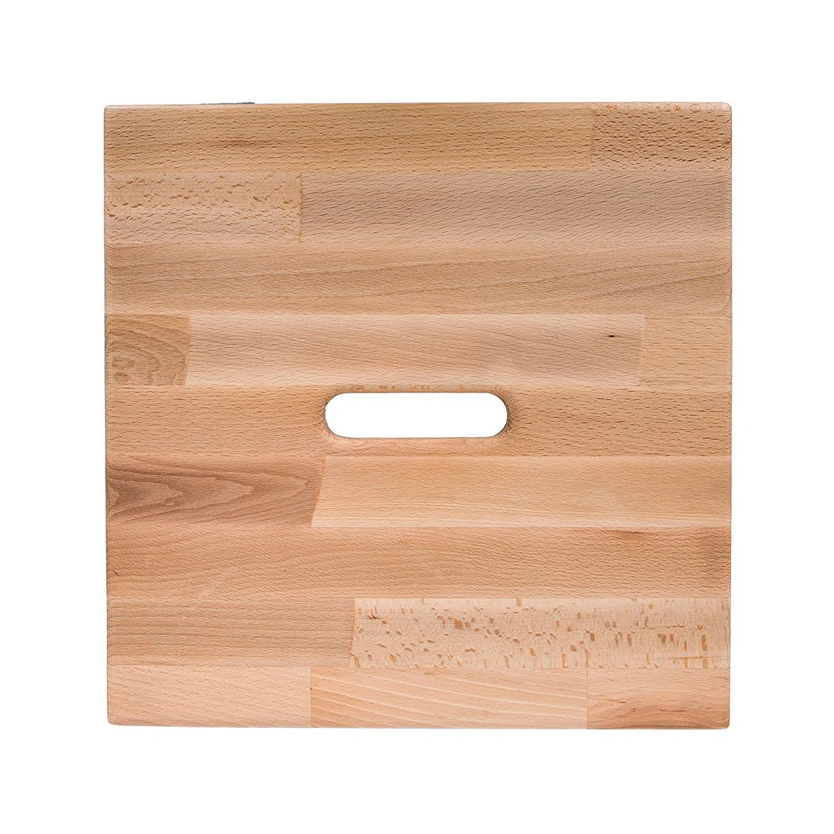 Staboos Hocker DOC Buche Natur geölt mit Eingriff, 35 x 35 x 45 cm, bis 120 kg