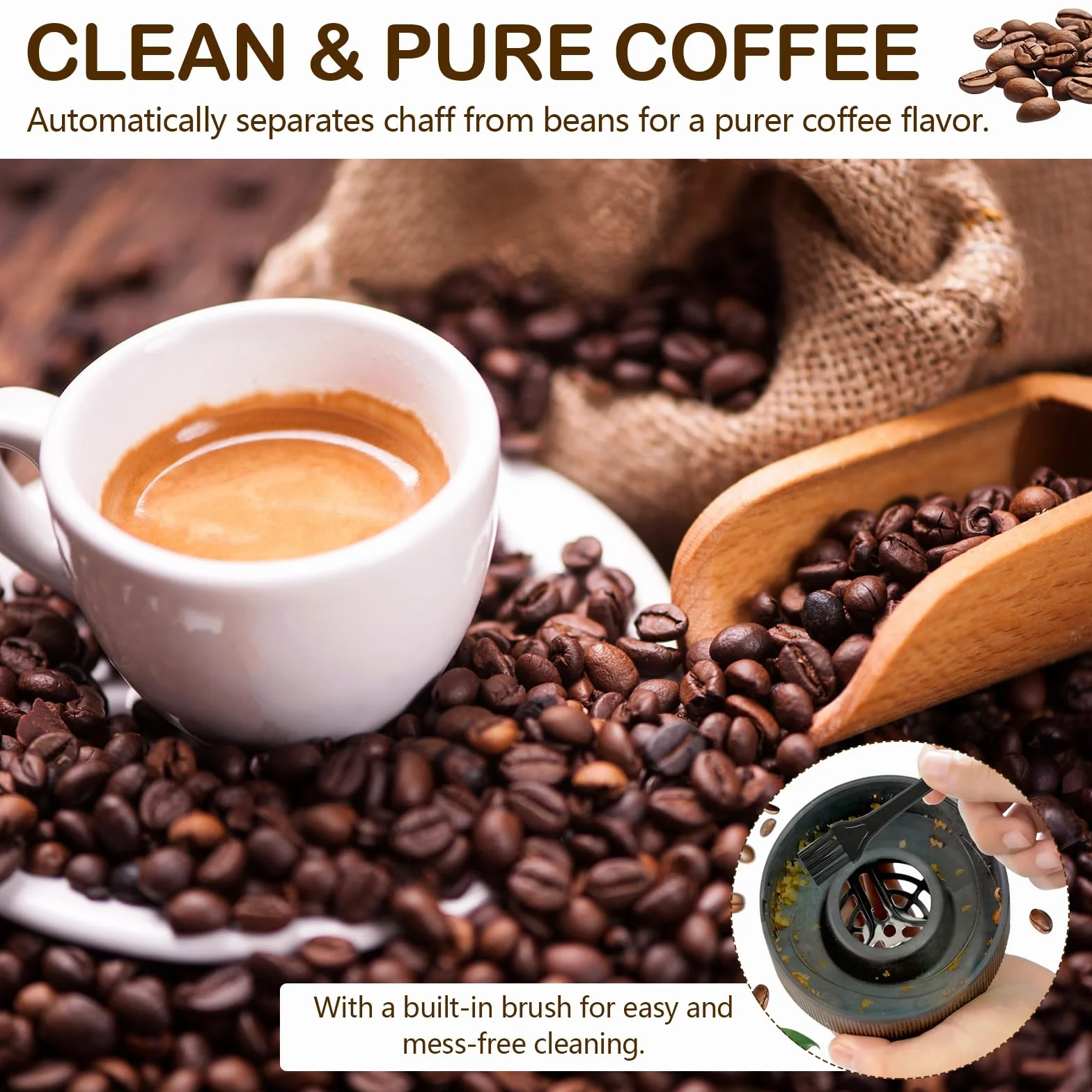 Heißluft Kaffeeröster 200g, 2200W Auto Röster Maschine für Kaffeebohnen, Geteilte Kaffeebohnentasse, Temp & Timer stufenlos regelbar, ideal für Zuhause und Café