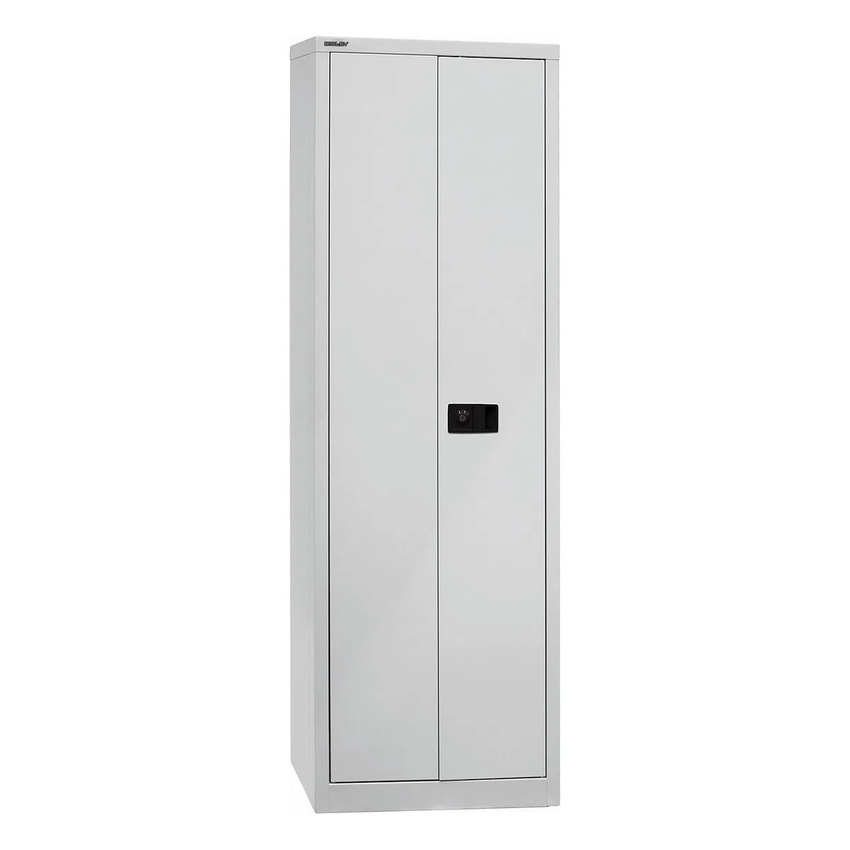 BISLEY Flügeltürenschrank Universal, 4 Fachböden, 5 OH, B 600 mm, Metall, 645 Lichtgrau, 40 x 60 x 195 cm