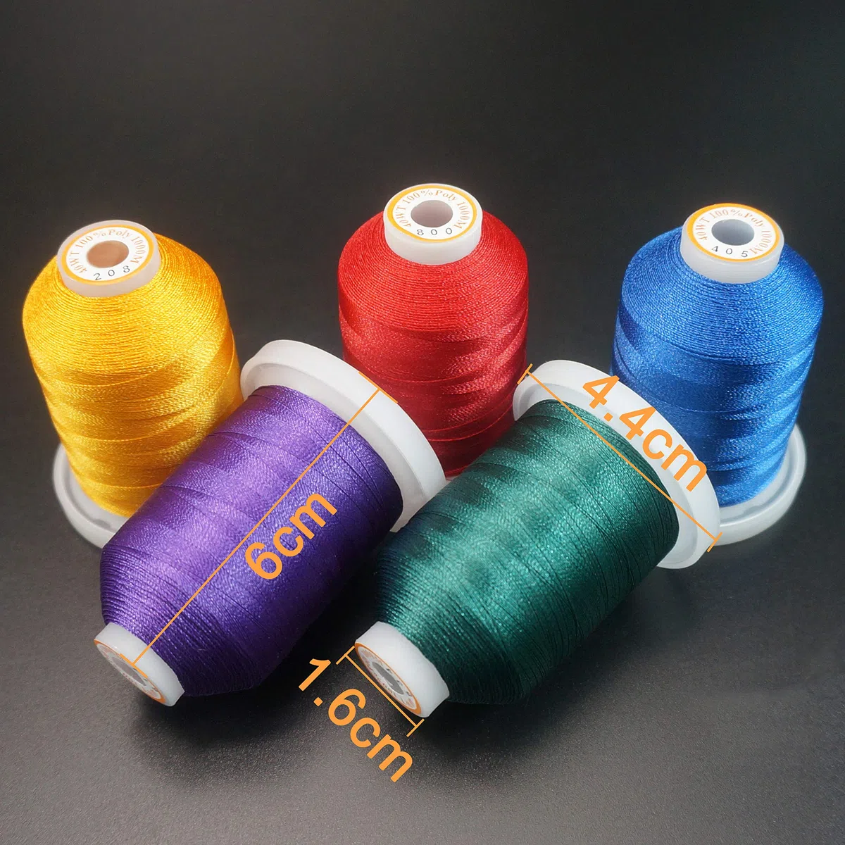 New brothread 64 Spulen 1000M (1100Y) Polyester Maschinen Stickgarn für professionelle Stickereien Enthusiasten und Anfänger