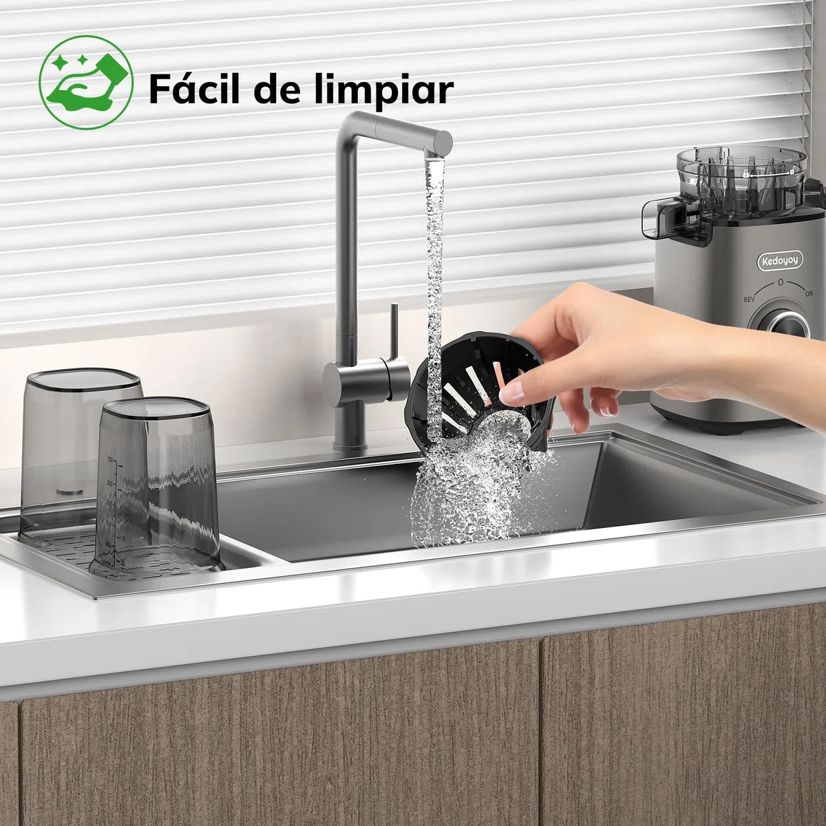 Kotopa Entsafter Gemüse und Obst Testsieger, Slow Juicer mit 120 MM XL-Einfüllschacht, 600 mL Saftbehälter, Elektrische Juicer Machine für Familien, Gesundheitsbewusste, Einfache Reinigung(Grau)