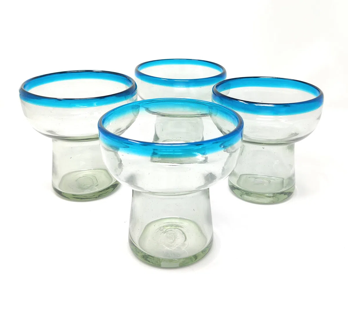 Dos Sueños Mexikanisches mundgeblasenes Glas – Set mit 4 mundgeblasenen Margarita-Gläsern ohne Stiel (400 ml)