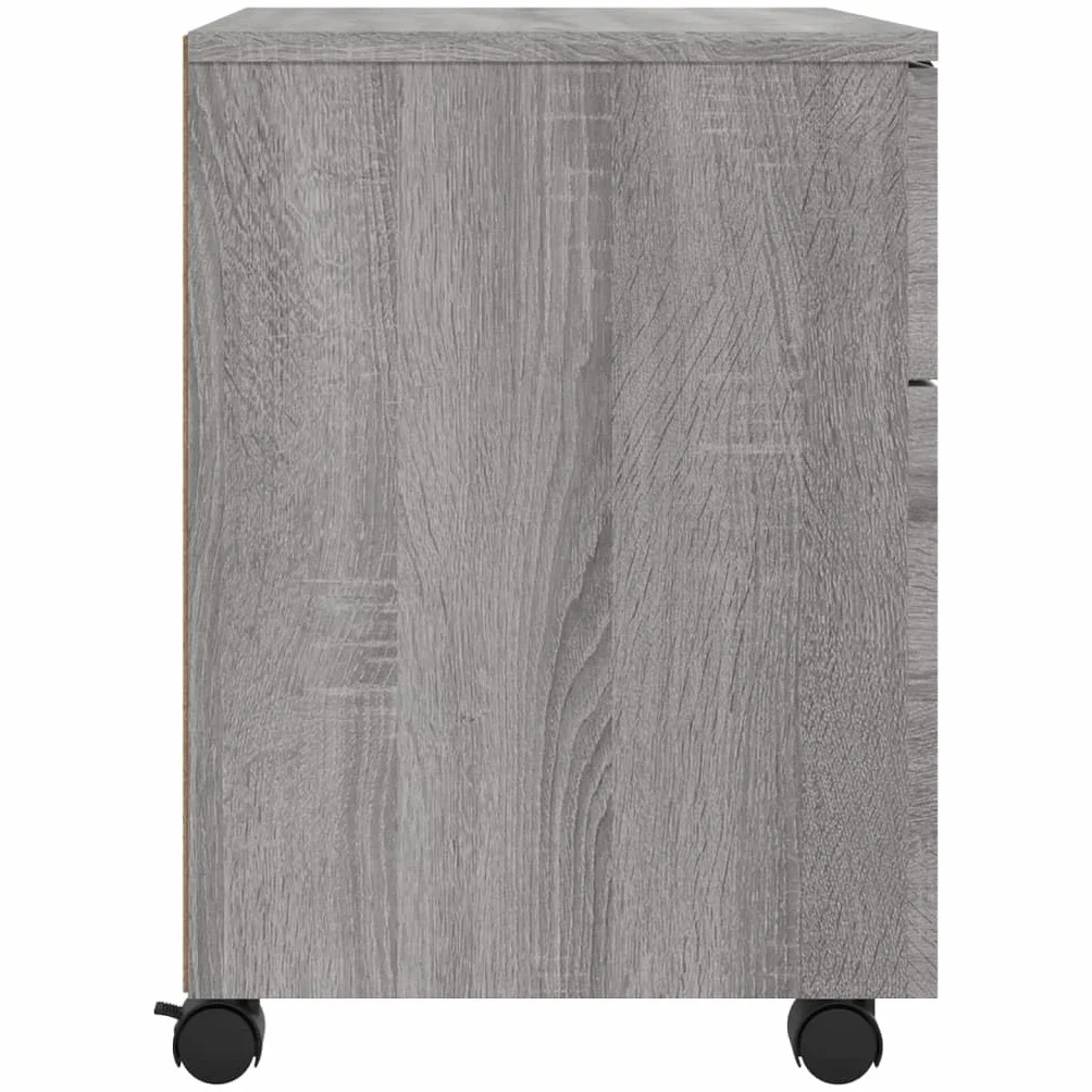 Aktenschrank mit Rollen, Rollcontainer, Mobiler Büroschrank, Büromöbel, Aufbewahrungsschrank für Home Office, 45 x 38 x 54 cm, Holzwerkstoff
