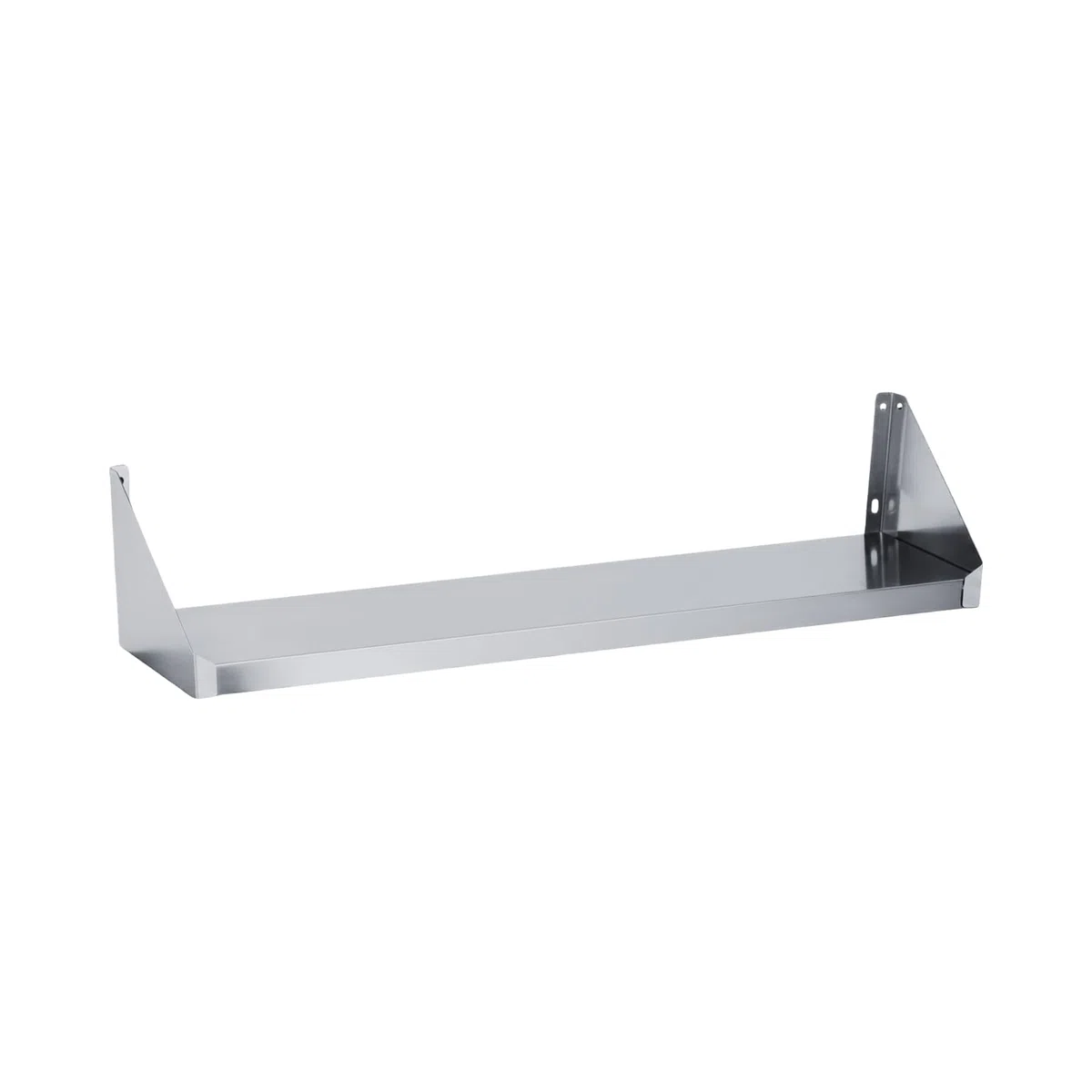 Edelstahl Wandbord - Maße 100 x 20 cm - Einfach Montierbar - AISI 430 Legierung - Wandregal Küchenregal Gastro Edelstahlregal Wandablage Gewürzregal Hängebord Gastronomie