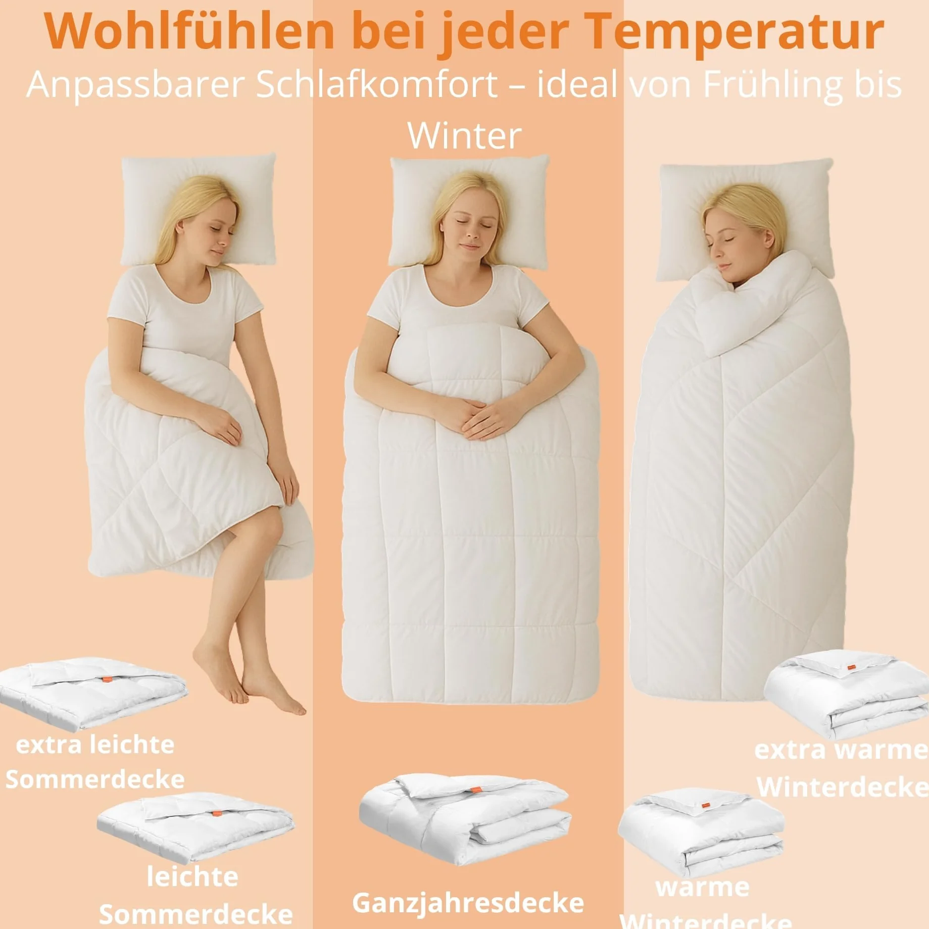 sleepling extra leichte Sommer Daunendecke 135x200 cm, 90% Daunen 10% Federn, Sommerdaunendecke, Sommerdecke, Sommerbettdecke, Bettdecke 135 x 200 cm, Made in EU, Öko-Tex, Downpass