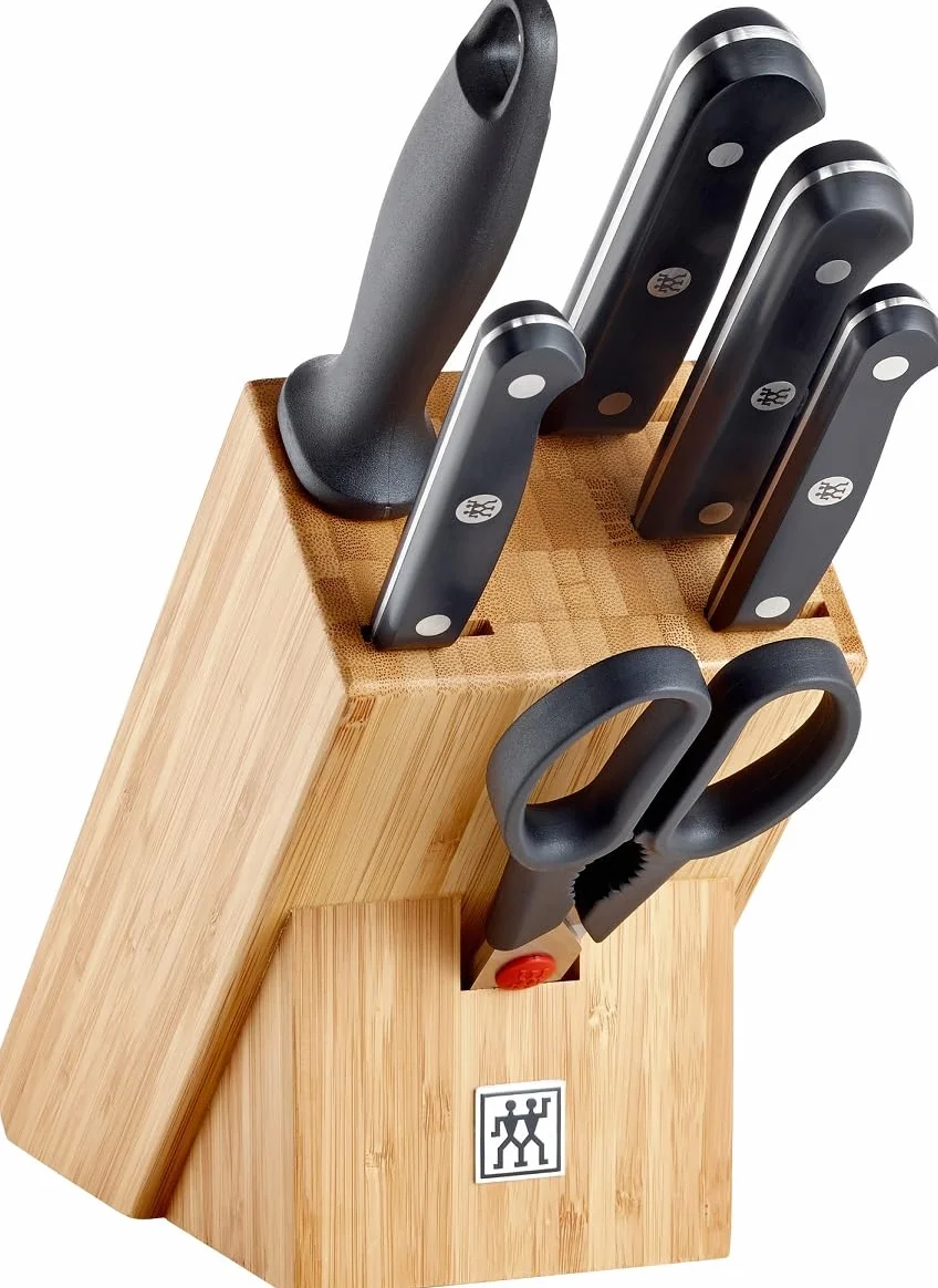 ZWILLING Gourmet Messerblock 7-teilig, Rostfreier Spezialstahl, Schwarz, Made in Germany