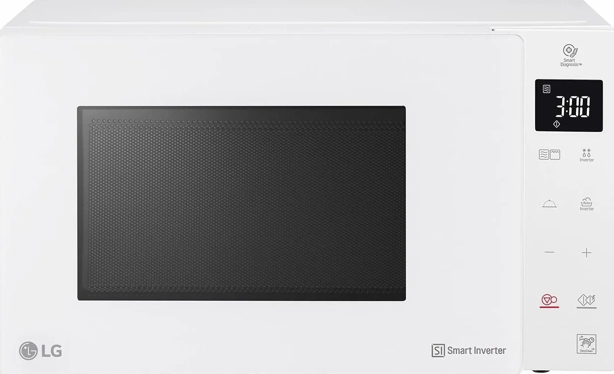 LG Electronics LG, MH6336GIH, Mikrowelle mit Smart Inverter und Quarz-Grill, 23 Liter, 1000 W, Automatikprogramme, 5 einstellbare Leistungsstufen, weiß