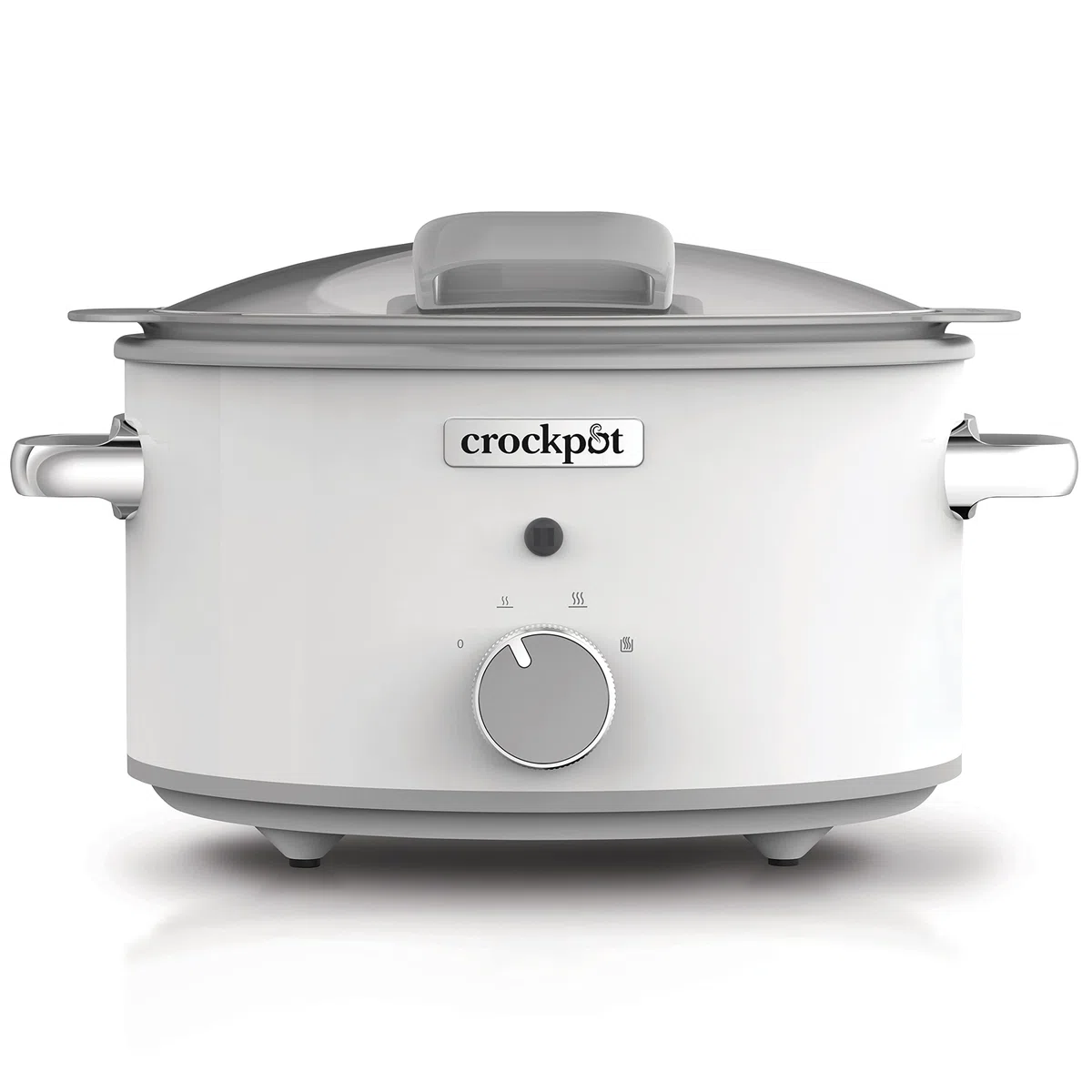 Crockpot Schongarer mit kratzfester DuraCeramic-Antihaftbeschichtung | Warmhaltefunktion | 4 l (3–4 Personen) | Weiß [CSC038X]