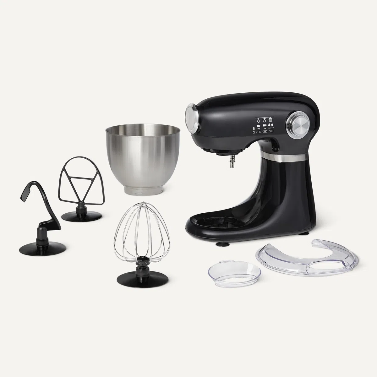 Amazon Basics Küchenmaschine, Knet- und Rührmaschine, 5-l-Schüssel mit 12 Geschwindigkeiten und Puls, 1000 W, Groß, Schwarz
