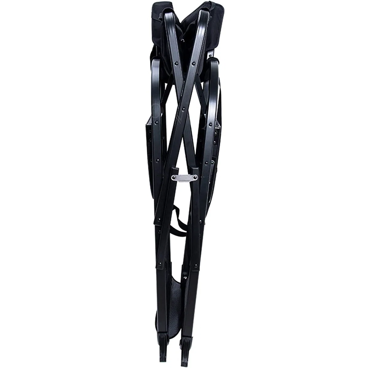 Regiestuhl - Professioneller Make-up-Stuhl mit Beistelltisch und Seitentaschen, Klappbarer Aluminium-Stuhl