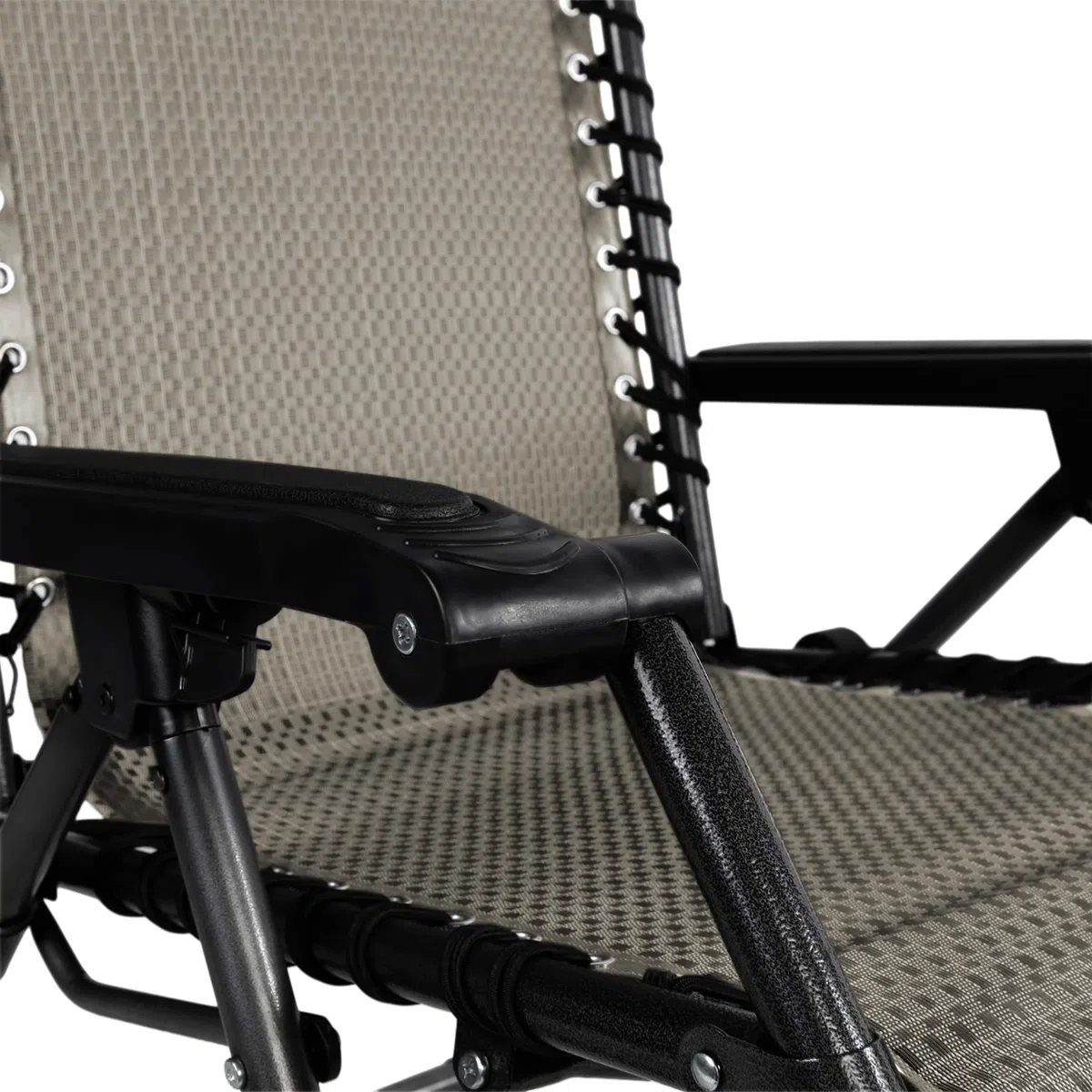 Spetebo Relaxsessel mit Kopfkissen aus Textil Gewebe 2er Set 178 x 51 cm - grau-braun - Gartenstuhl mit Verstellbarer Rückenlehne und Fußteil - Sonnenliege Hochlehner Gartenliege Liegestuhl klappbar