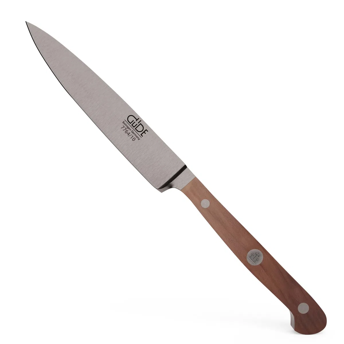GÜDE Solingen Tradition - Spickmesser geschmiedet, 10 cm, Pflaumenholz, F.GÜDE, Office Messer, Handmade Germany, Braun