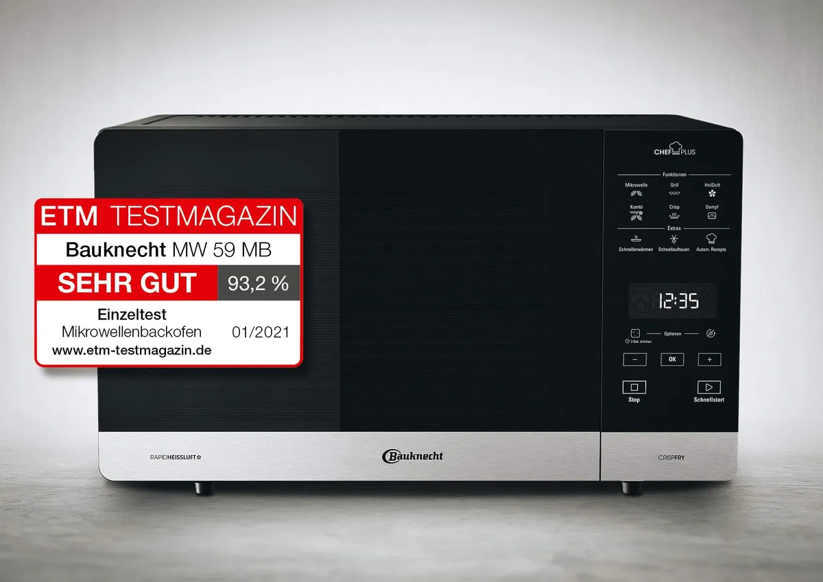 Bauknecht MW 59 MB Mikowellen- Backofen / freistehend / 25 l Garraum / 3D-System/ Automatikprogramme / Mikrowelle 800 Watt / Quarz - Grill 900 Watt / Schnellstart-Funktion,Schwarz