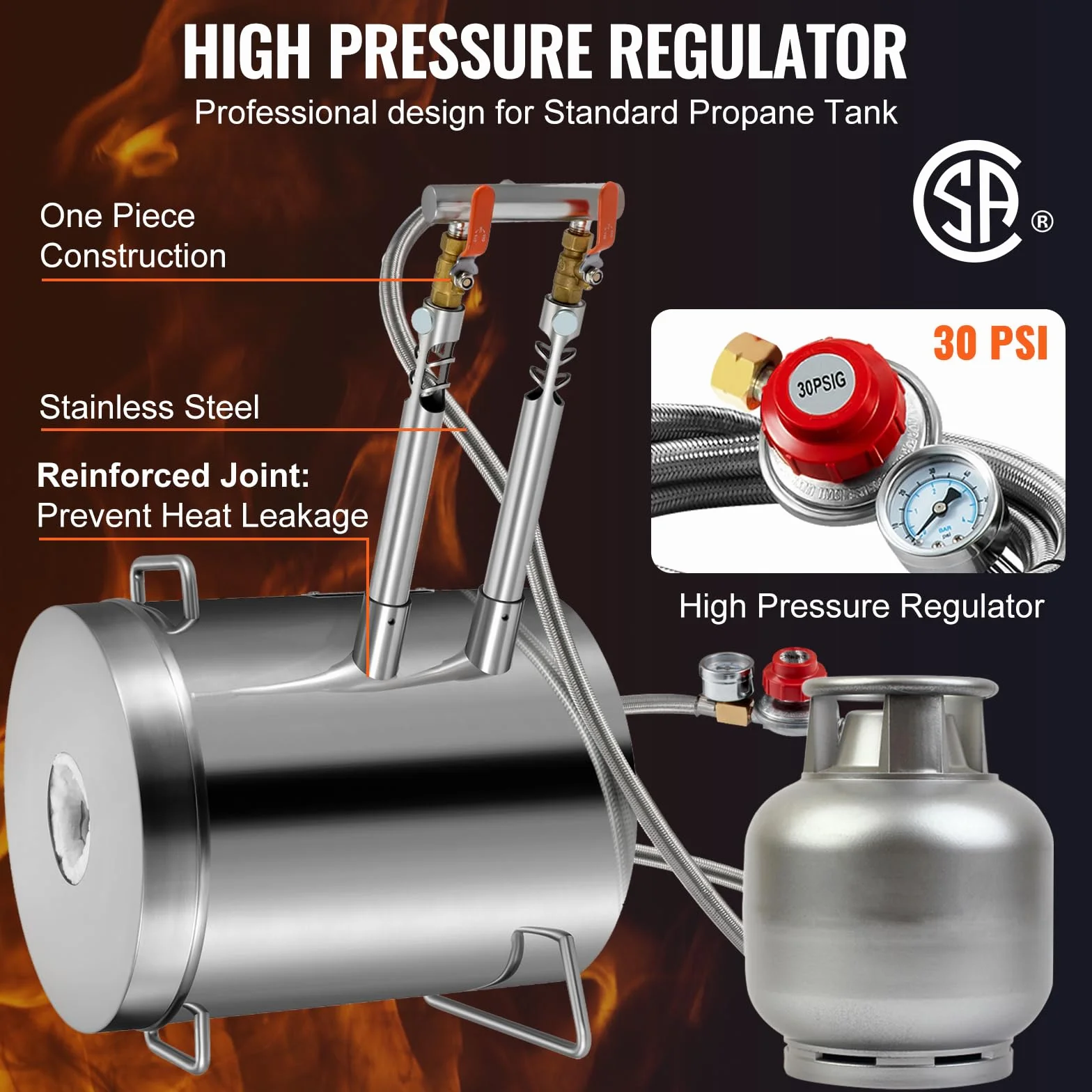 VEVOR Schmelzofen Propan Metall Schmelzofen 12 kg, Edelstahl Schmelzofen Gas 1482 ℃ inkl. 2 x Brenner, 1 x Tiegel, Schmiede Messerherstellung Schmiedeset für Kupfer, Aluminium, Gold, Silber usw.