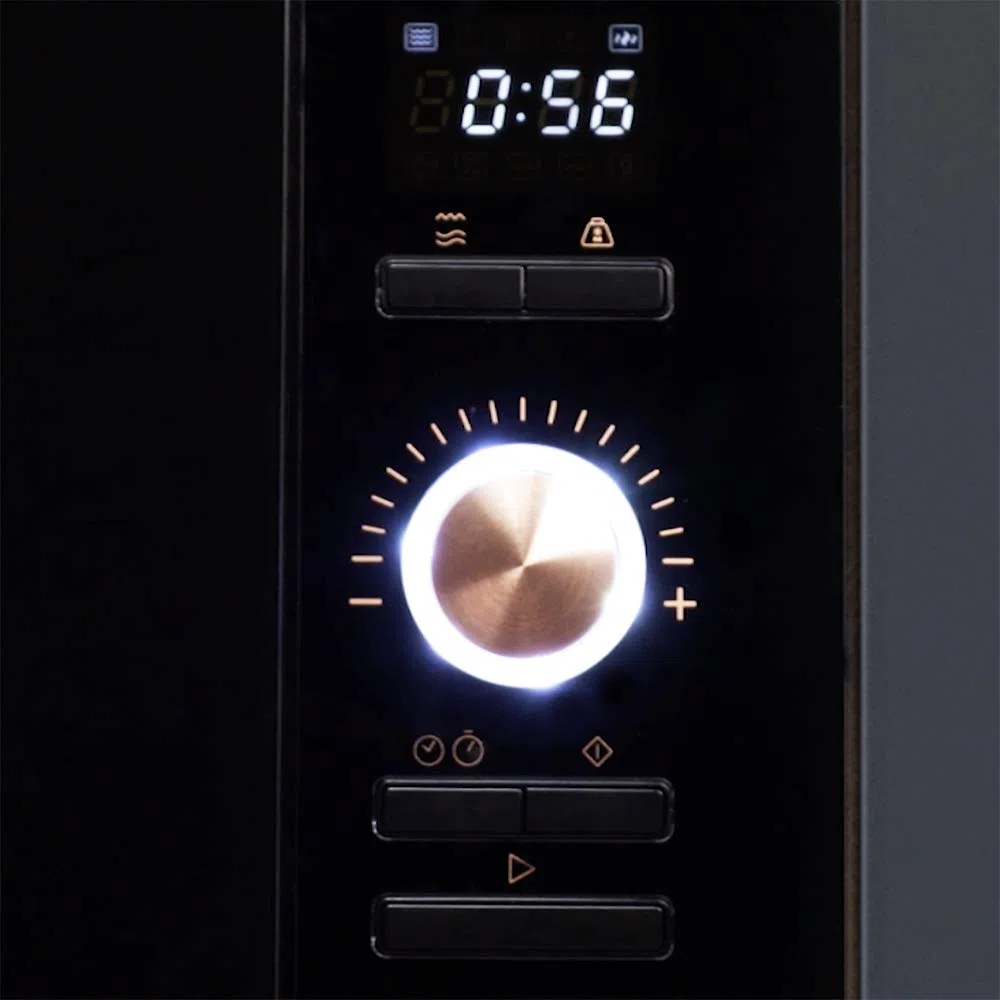 Cecotec Digitale und einbaubare Mikrowelle mit 25 Liter Fassungsvermögen GrandHeat 2590 Built-in BlackRose. Grill und 900 W Leistung