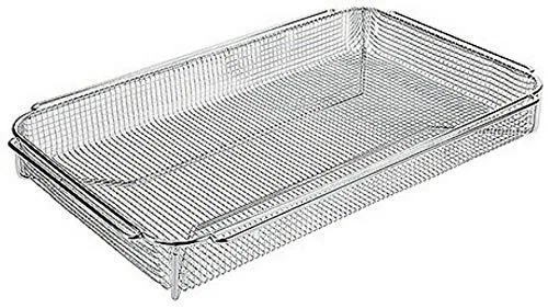 GN Fritierkorb Rost Roste 1/1 530x325 mm für Kombi Dämpfer Frittierkorb Zubehör, allseitig umlaufender Griff, zum Backen, Grillen, Auftauen und Trocknen von Speisen