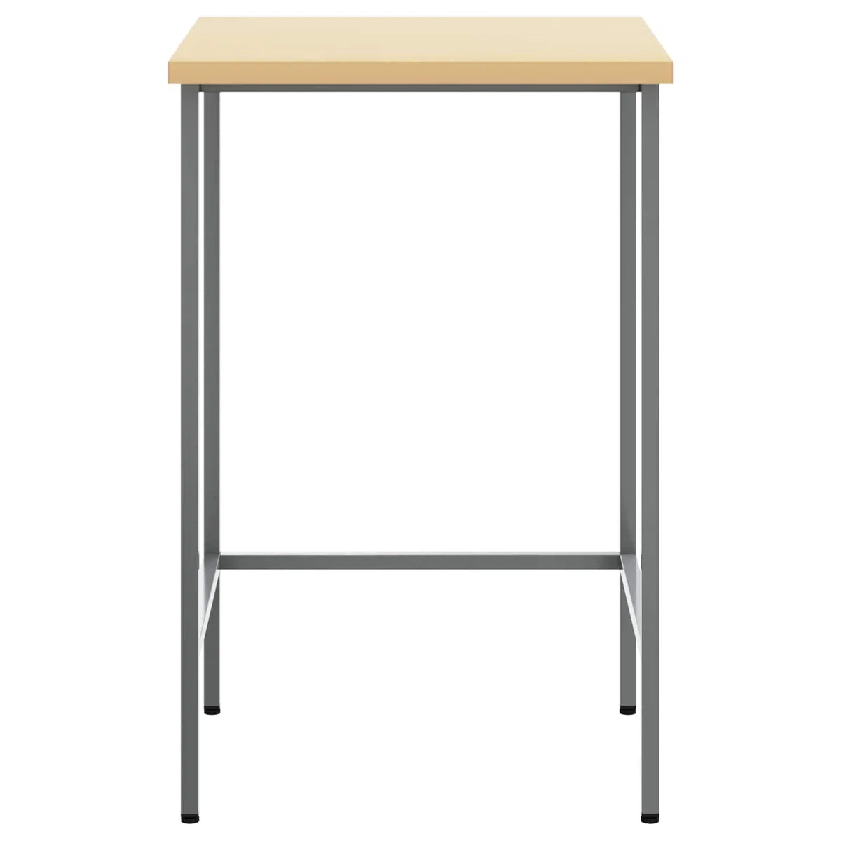 vidaXL Ecktisch Grau 55 x 55 x 85 cm Stahl und hochwertiges Holz, Verstellbare Füße, moderner Ecktisch, quadratisch, stylisches Möbel, platzsparend für Wohnzimmer