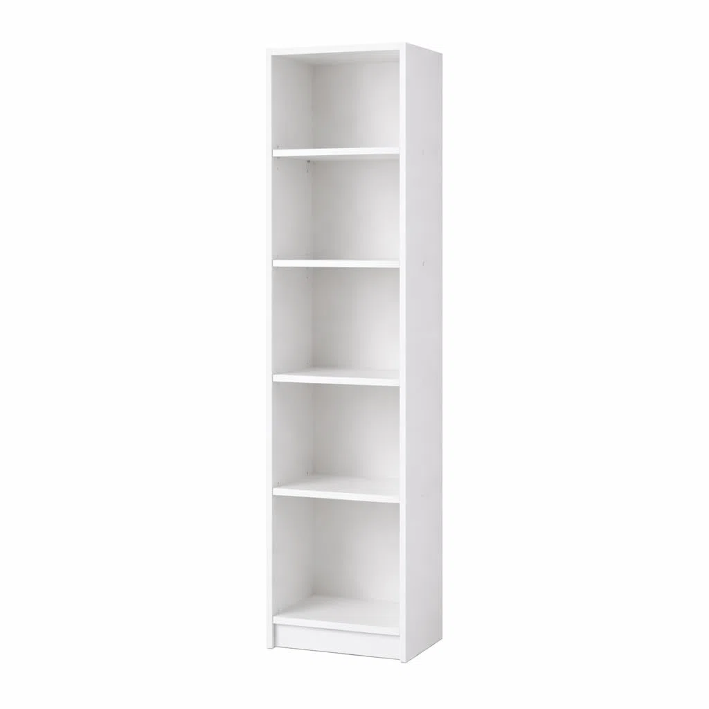 Bücherregal, 183x50x31 cm, 5-Tier Bücherschrank aus 19 mm starker Platte, Modernes offenes Standregal, Aufbewahrungsregale und Präsentationsregale für Wohnzimmer, Home Office, Schlafzimmer