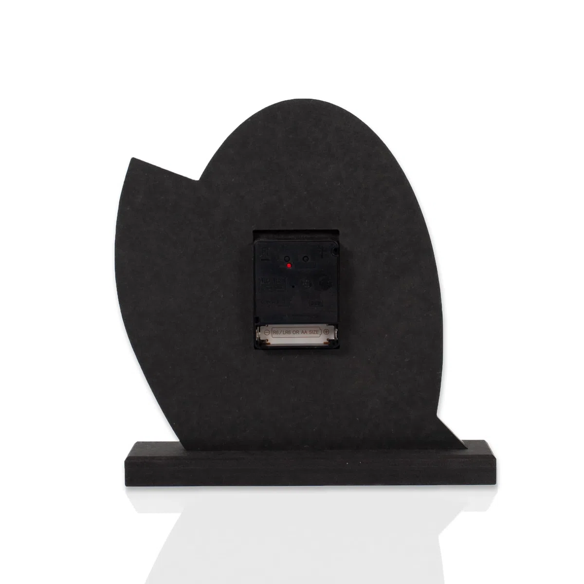 Kreative Feder Designer-Standuhr „Silver Dome“ aus Holz - Tischuhr in modernem Metallic-Look schwarz, braun, Silber; Größe ca. 25,5x25,5cm (leises Funkuhrwerk)