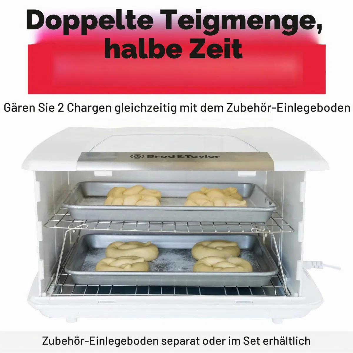 Brod and Taylor Regal-Set, Edelstahl Proofer and Slow Cooker weiß