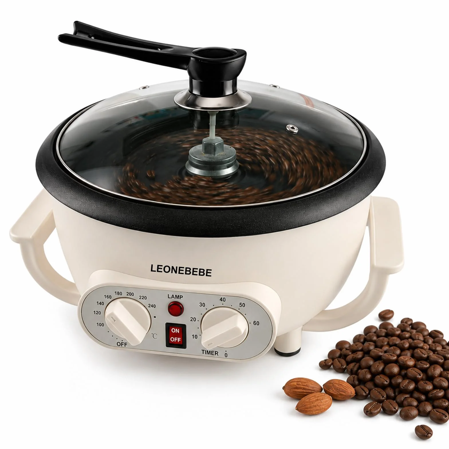 Kaffeeröster Elektrisch 750g – Kaffeebohnen Röstmaschine mit Timer & Temperatur (240°C) | Rauchfreies Rösten für Kaffee, Nüsse, Mandeln | Ideal für Haushalt & Café