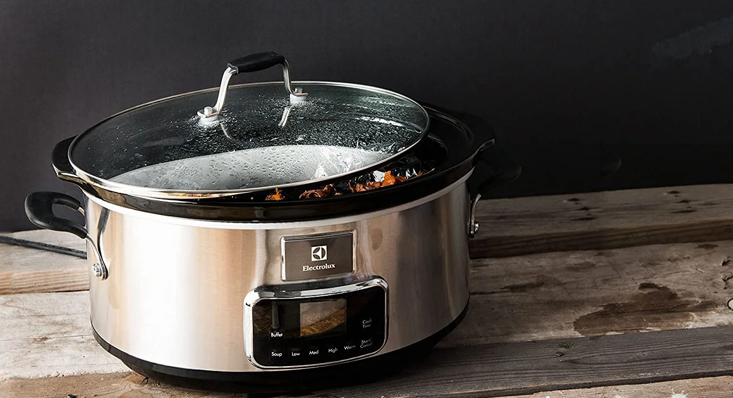 Electrolux ESC7400 Slow Cooker - Slow Cooker aus Edelstahl mit 6 vordefinierten Programmen, 235 W, 6,6 lt