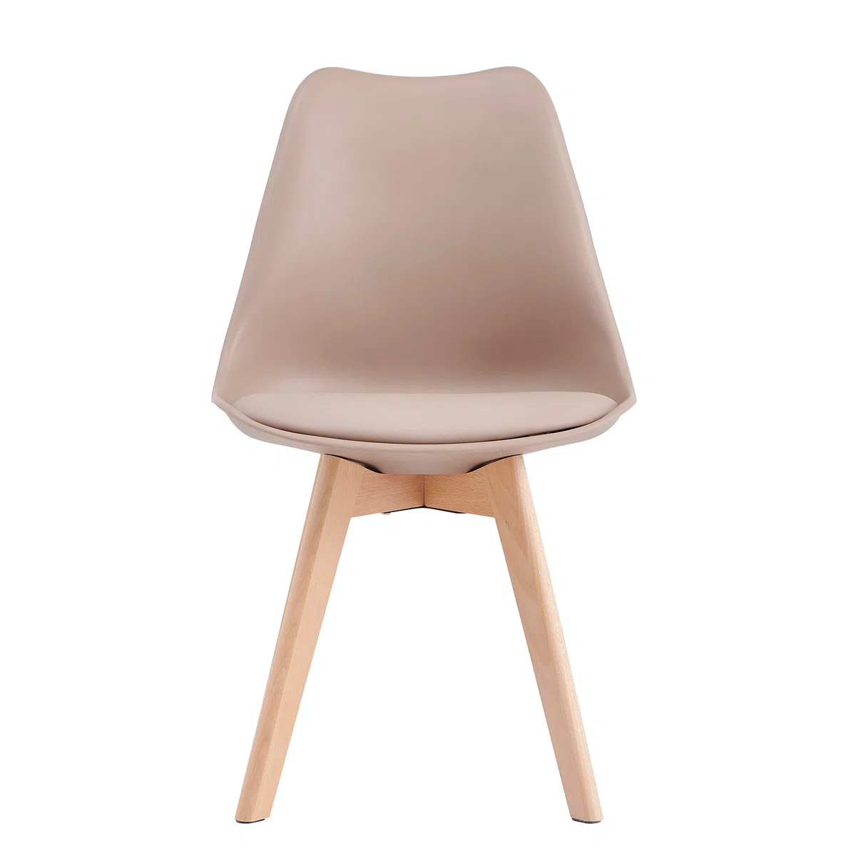 mcc direct Esszimmerstühle im 4er Set Küchenstuhl Bürostuhl Lounge Stuhl Designer Schalenstuhl Eva (Braun)