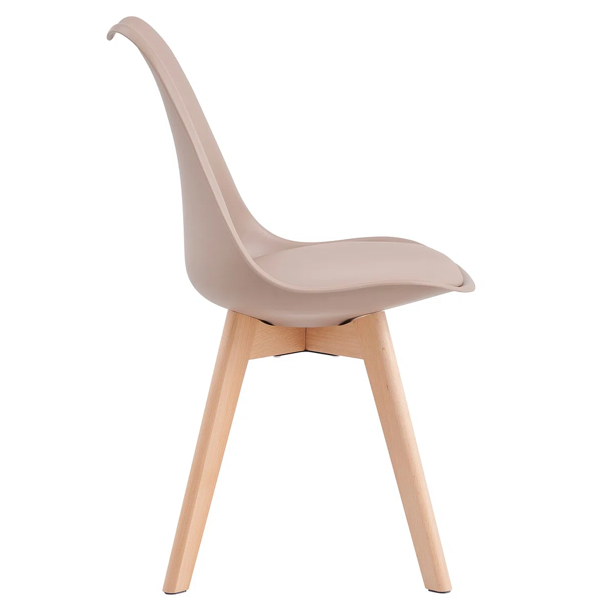 mcc direct Esszimmerstühle im 4er Set Küchenstuhl Bürostuhl Lounge Stuhl Designer Schalenstuhl Eva (Braun)