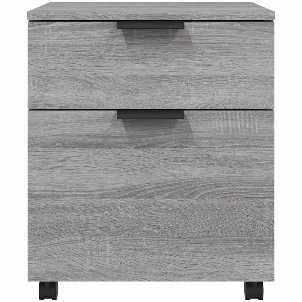 Aktenschrank mit Rollen, Rollcontainer, Mobiler Büroschrank, Büromöbel, Aufbewahrungsschrank für Home Office, 45 x 38 x 54 cm, Holzwerkstoff