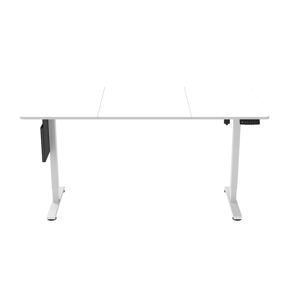 Home Deluxe höhenverstellbarer Schreibtisch I Ergonomisches Design in Weiß, 160 x 60 cm für Homeoffice und Büro