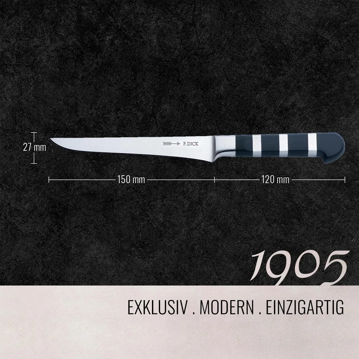 F. Dick Ausbeinmesser, 1905 (Messer mit Klinge 15 cm, X50CrMoV15 Stahl, nichtrostend, 56° HRC) 8194515