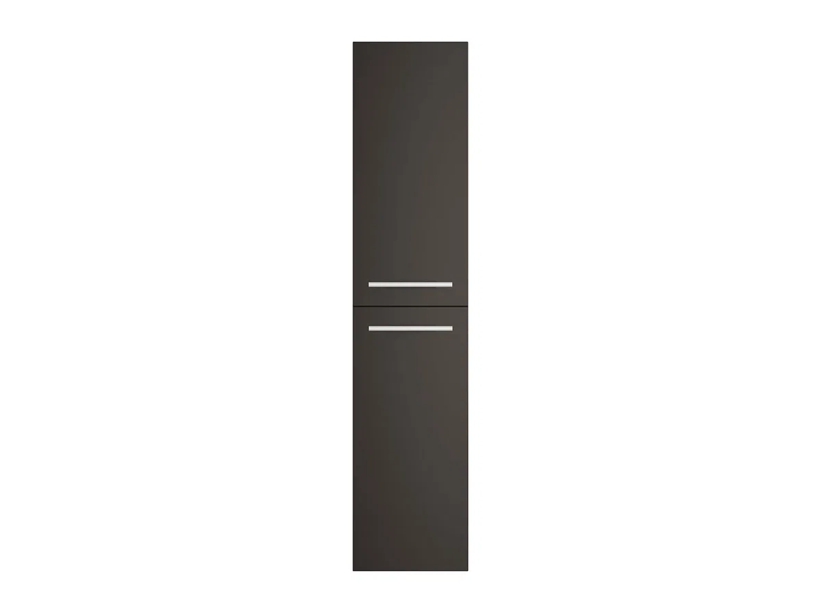 Jokey Sieper I Badmöbel Set Libato, Doppelwaschtisch mit Unterschrank 120 x 50 cm, Hochschrank und Badspiegel I Anthrazit