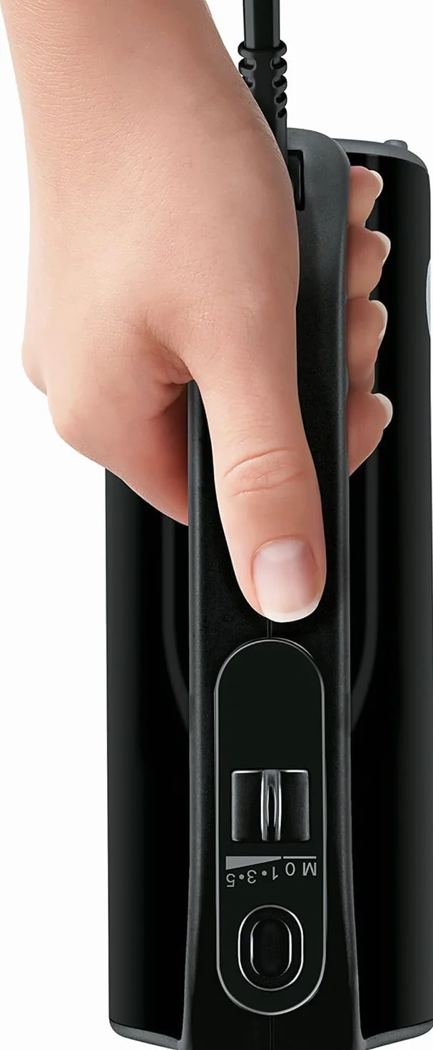 Bosch Handrührer Home Professional Styline MFQ4980B, 5 Stufen, 2 Edelstahl Rührbesen- und Knethaken, Mixstab Edelstahl, Universalzerkleinerer, 850 W, schwarz/dark silver