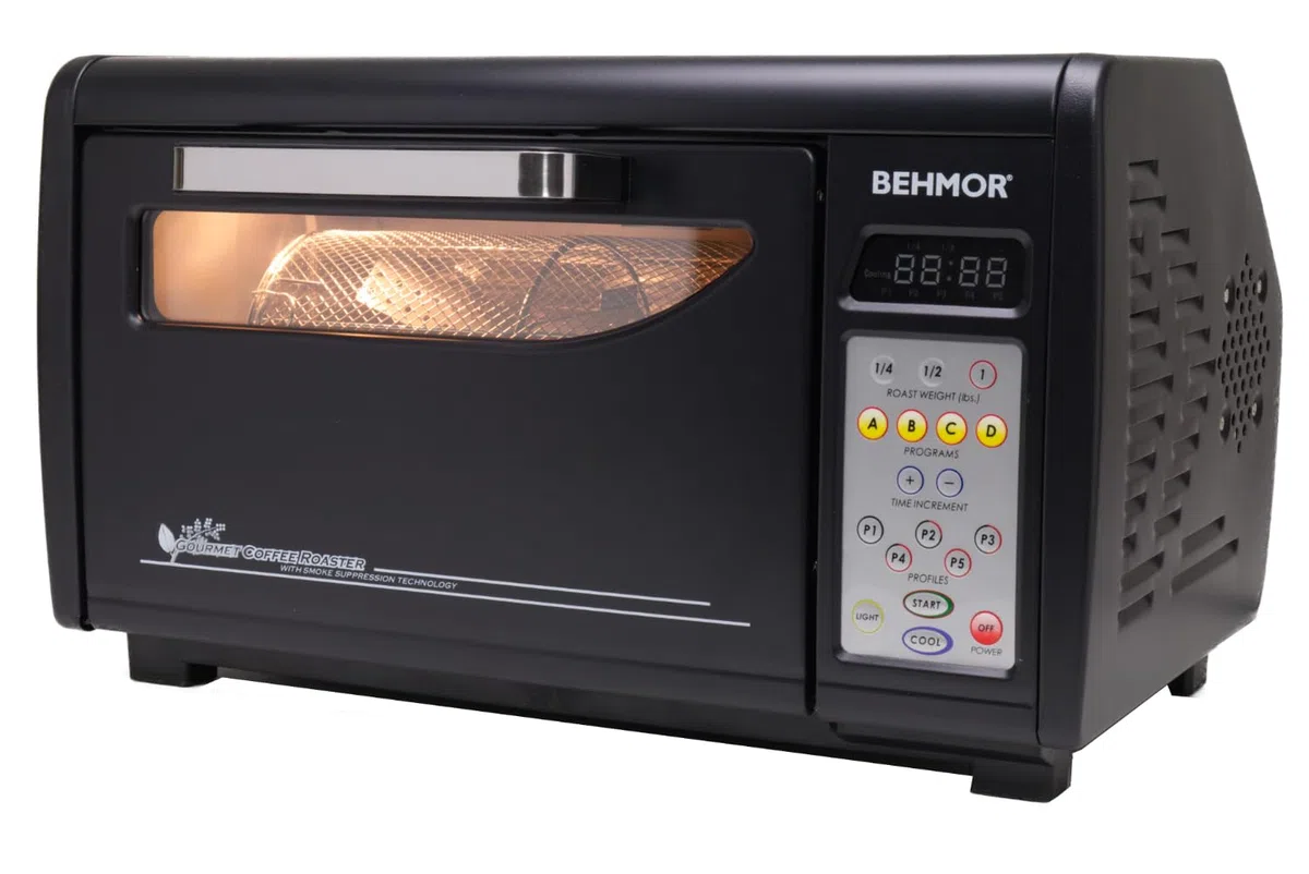 Kaffeeröster Behmor 2020SR Plus, 100–454 g Kapazität, patentierte Rauchunterdrückung, 5 Röstprogramme, manueller Modus, Quarz-Heizelemente, elektrischer Heimröster für Innenräume