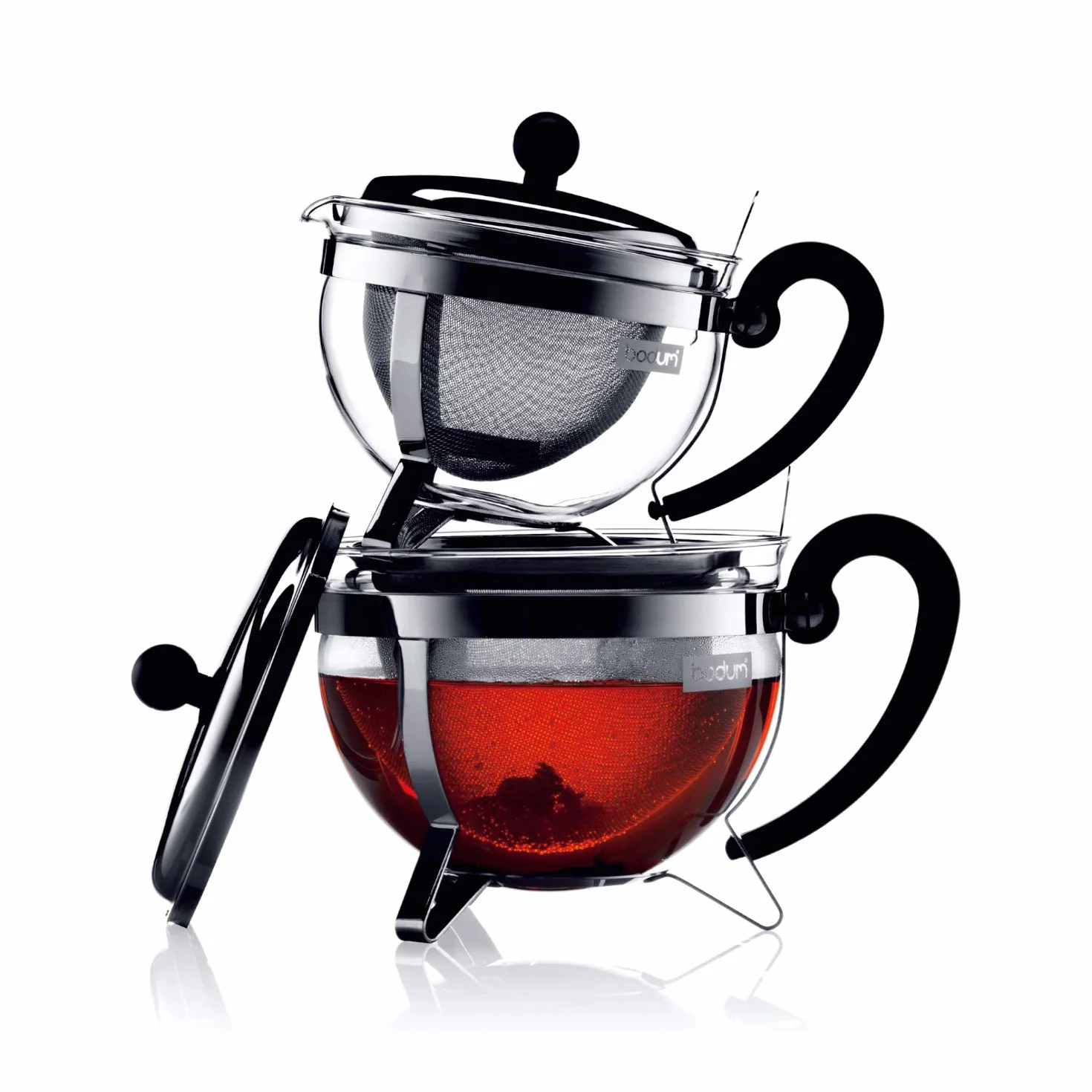 Bodum CHAMBORD: Teebereiter mit Edelstahlfilter und Edelstahldeckel, 1.3 l, 1921-16-6, Shiny