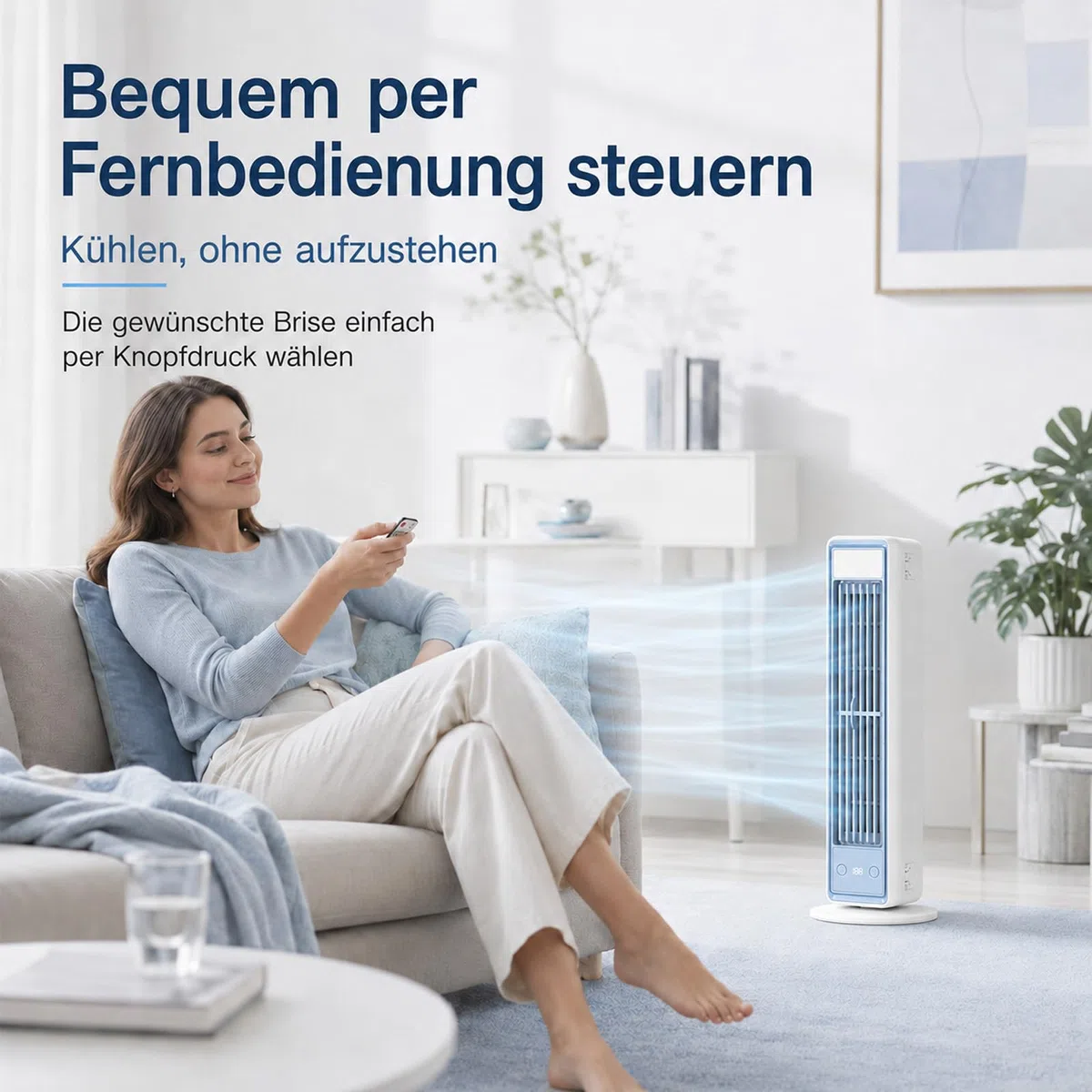 BreezaMax Air Kühlkönig, Airzuma Portable, Polar Breeze–BreezaMax Mini Cooling Ace, Leise & Energieeffizient, 3 Geschwindigkeiten, Bladeless Design, Perfekt für Büro, Schlafzimmer & Zuhause (Schwarz)