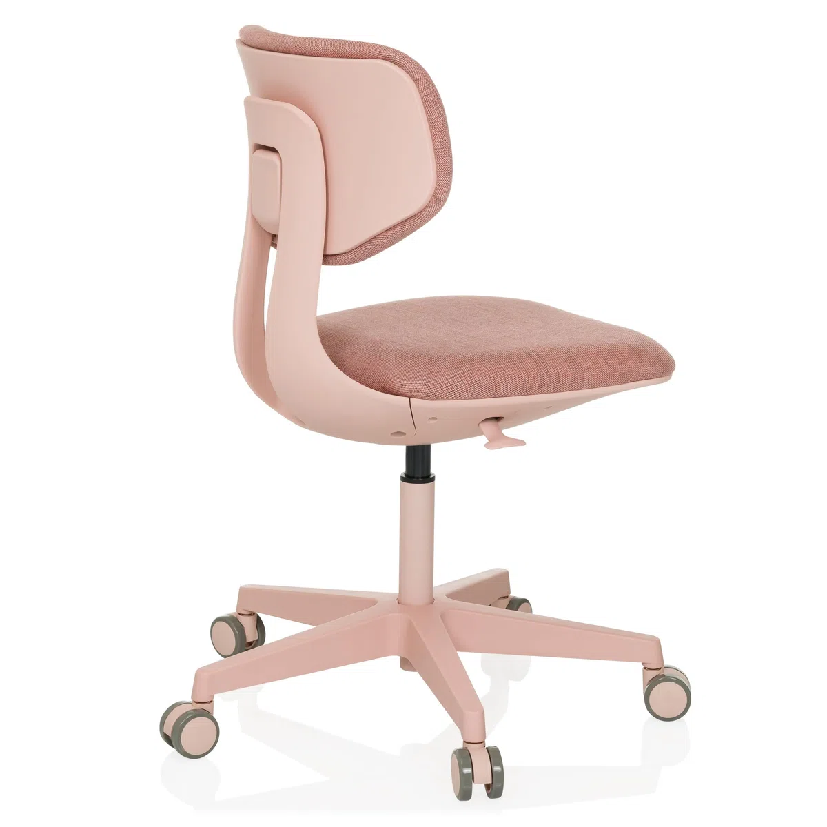 hjh OFFICE Kinderdrehstuhl mit höhenverstellbarer Rückenlehne Kid Colore Mitwachsender Schreibtischstuhl für Kinder von 6-12 Jahre, Rosa