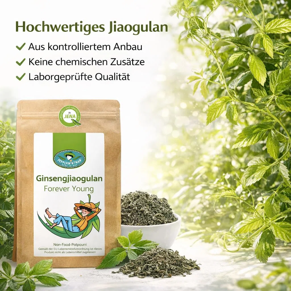 Ginsengblätter 1000 g - Forever Young - traditionelle gerollte Blätter - PEPPERMINTMAN - Potpourri